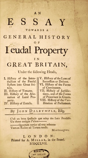 DalrympleEssayFeudalProperty1757TitlePage.jpg