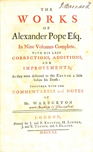 Alexander Pope - Wikipedia, the free encyclopedia