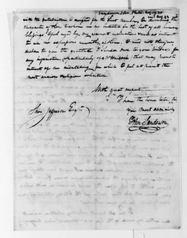 Jefferson-Sanderson Correspondence - Wythepedia: The George Wythe ...