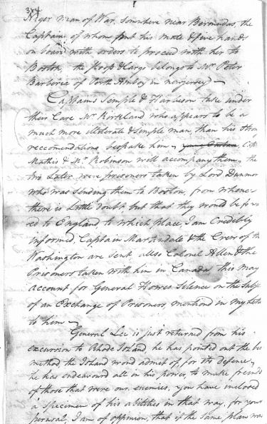 George Washington To John Hancock, Referred To Wythe & Committee, 31 